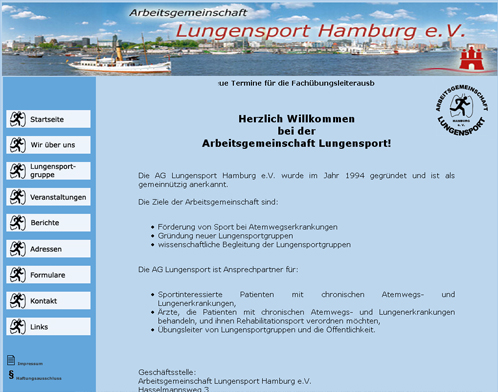 Homepage der Arbeitsgemeinschaft Lungensport Hamburg e.V.
